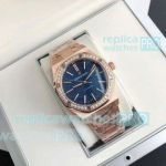 Replica Audemars Piguet Royal Oak Blue Rose Gold Diamond Bezel 41mm 